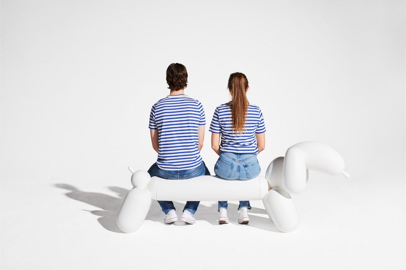 Fatboy Attackle Bench | Seats 2 adults | Sturdy & durable | Eye catching design | Easy to assemble, comes in 2 parts | indoor & outdoor | 100% recycled polyethylene (LDPE) | 195x55x77.5 cm - White - Image 3